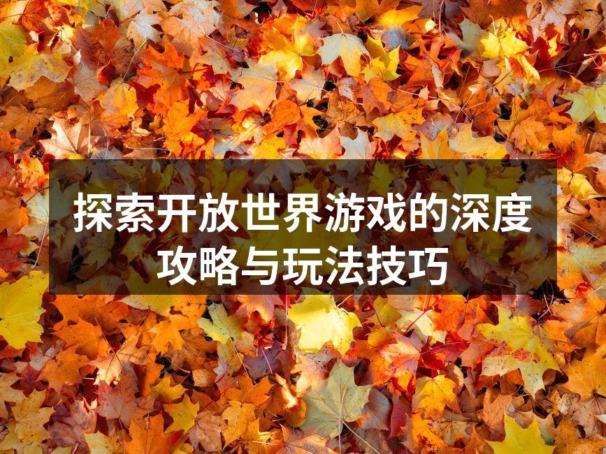 开放世界游戏的探索之旅